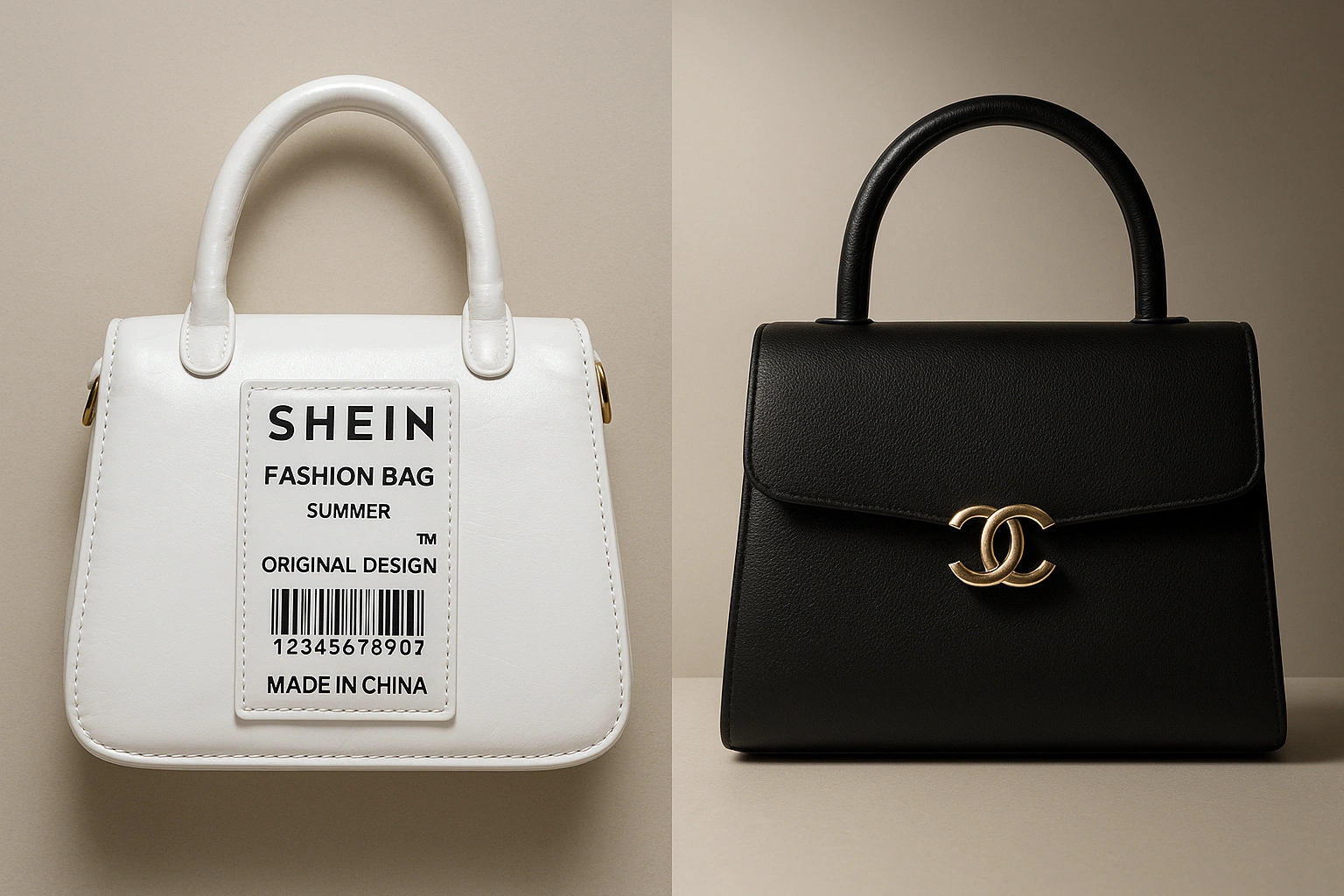 Comparativo Chanel vs Shein