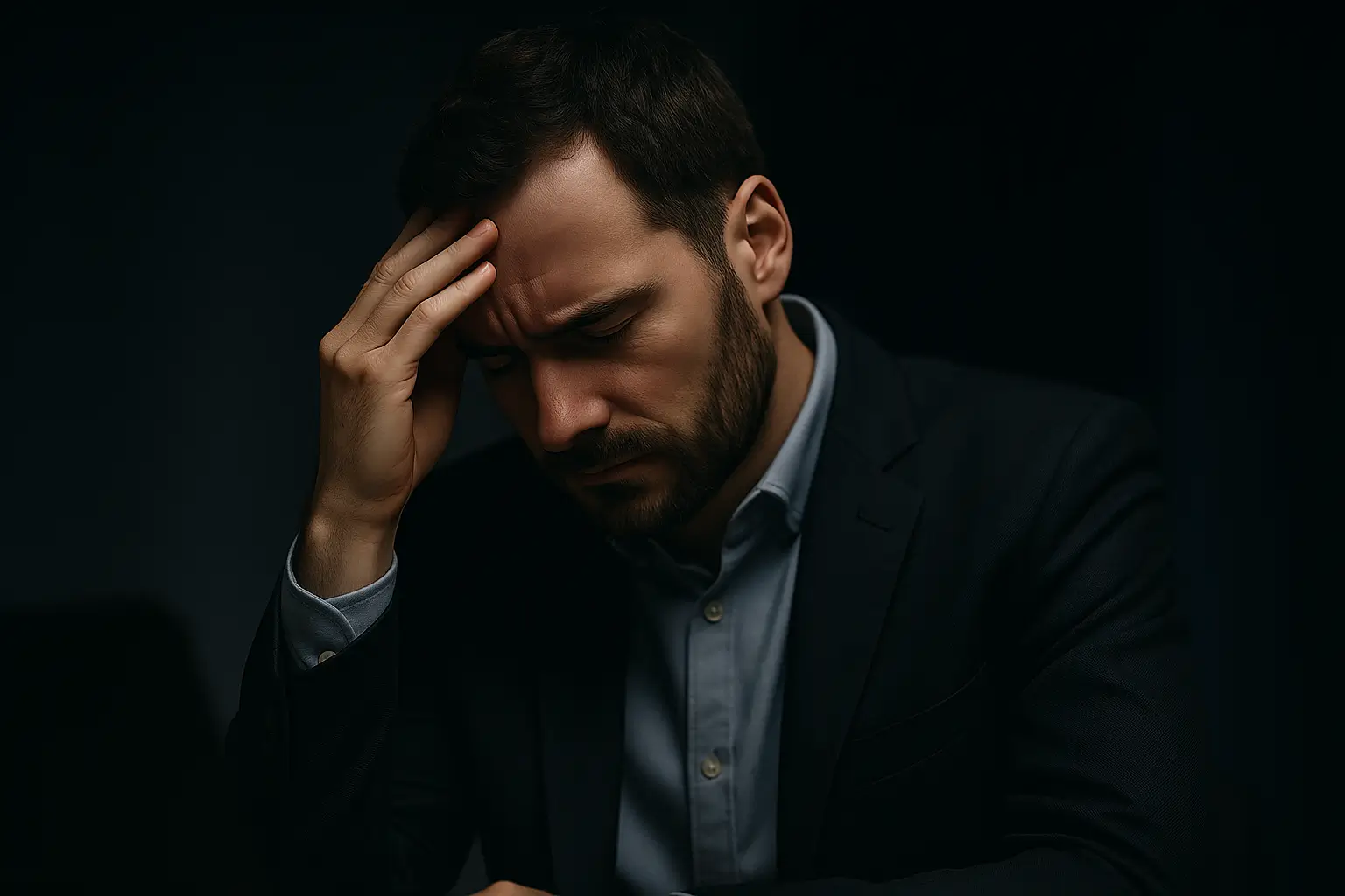 Pessoa frustrada, insegura