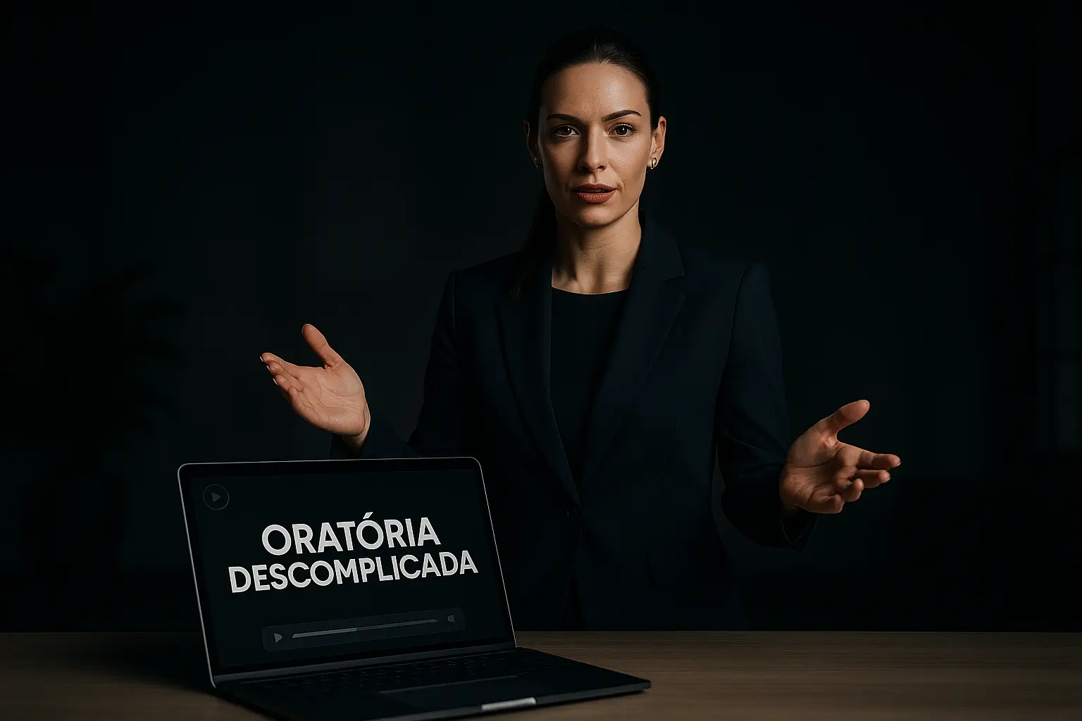 Mockup do curso Oratória Descomplicada